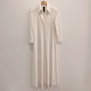 Norma Kamali ivory midi dress size s